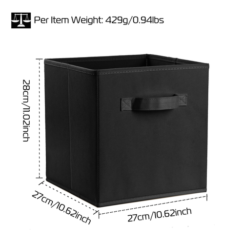 iMounTEK 4 Pack Foldable Storage Cube Bins 
