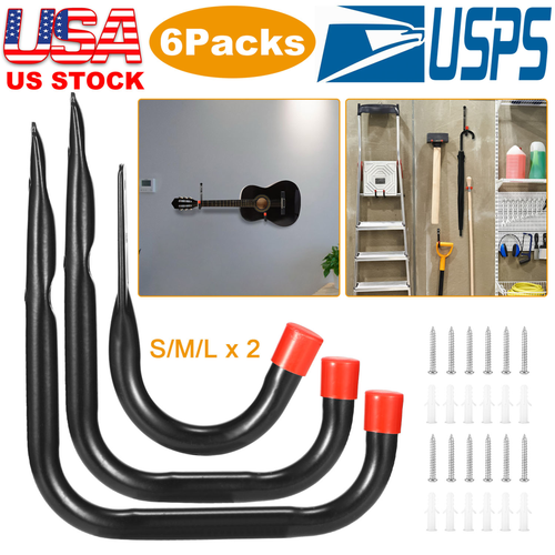 6 Packs Garage Storage Hooks 22lbs Load 