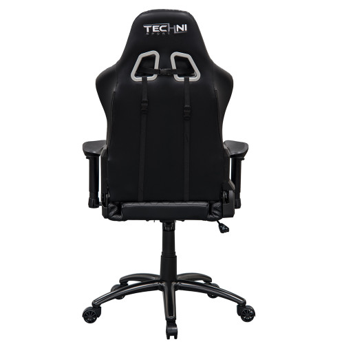 Black Adjustable Height Swivel Rolling Gaming Chair