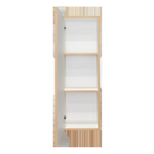 13" Natural Wood Freestanding Single Door Bathroom Vanity And Medicine Cabinet