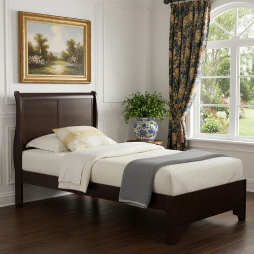 Brown Wood Twin Bed Frame