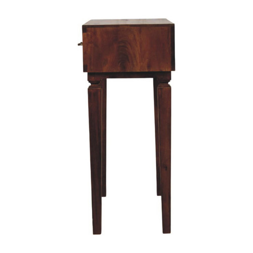 31" Brown Solid Wood Solid Console Table With Drawer