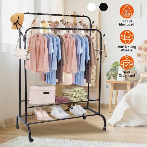 Garment Hanging Rack Clothing Hanging Rail Pillow