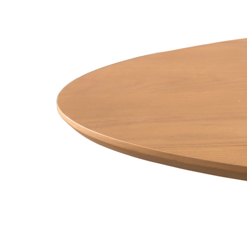 86" Natural Wood Double Pedestal Base Oval Dining Table