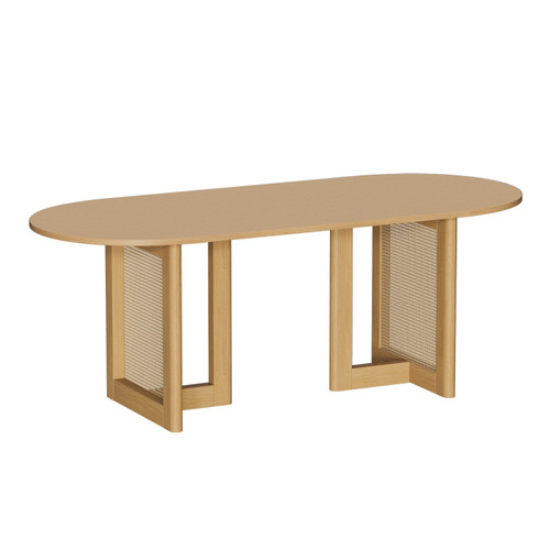79" Unfinished Wood Oval Bar Table