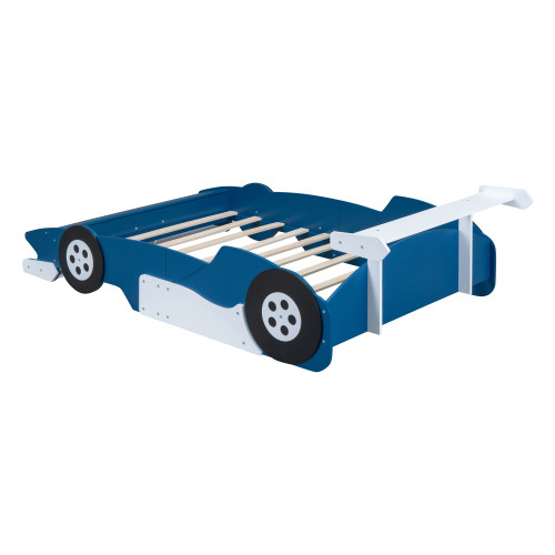 Blue Wood Full Bed Frame