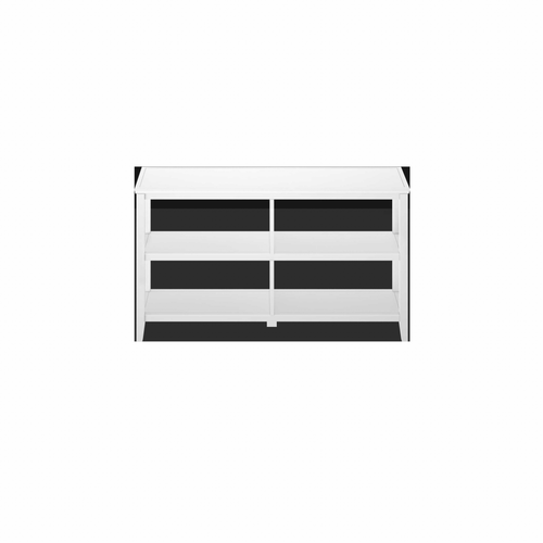 30" White Open Bookcase With Two Shelves