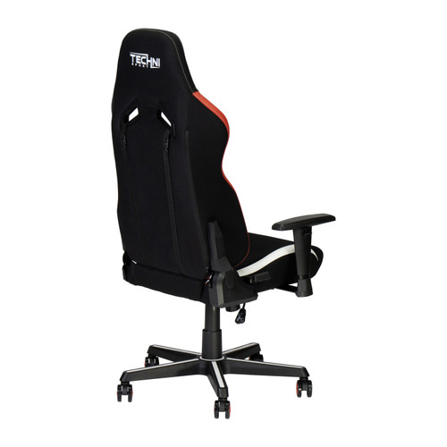 Black Adjustable Height Swivel Rolling Gaming Chair