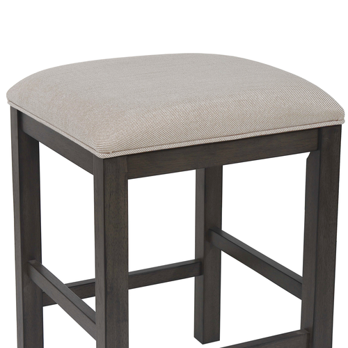 Sunset Trading Shades of Gray Upholstered Barstool | Backless | Counter Height Stool