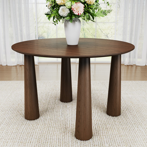 79" Walnut Solid Wood Oval Dining Table