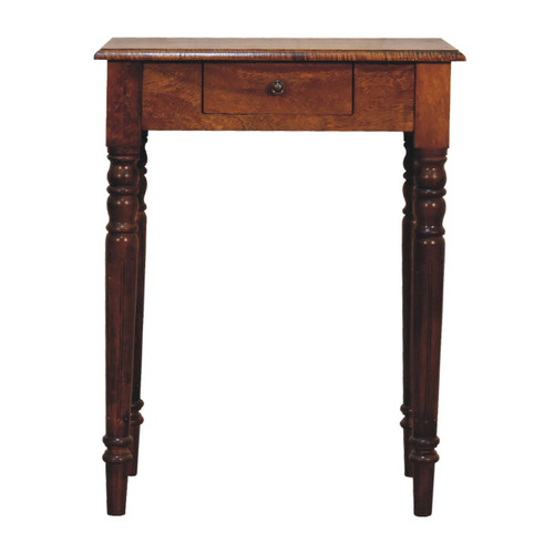 24" Brown Solid Wood Writing Desk