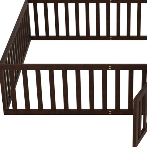 Walnut Wood Queen Bed Frame
