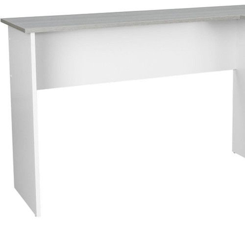 54" Gray Wood L Shape Computer Desk