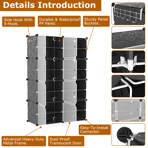 8-Tier Shoe Rack Organizer Stackable