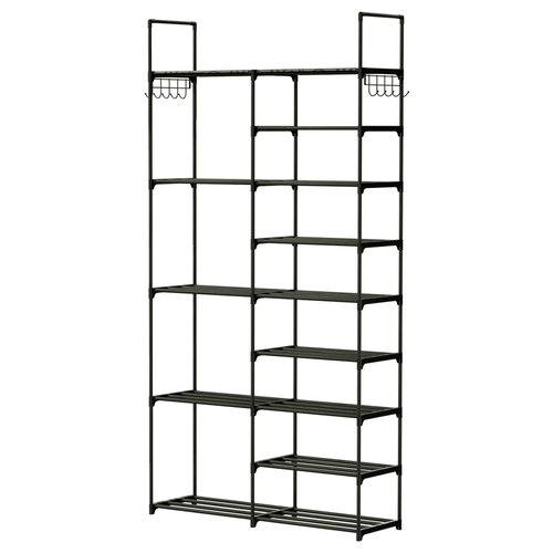9 Tiers Plus 5 Tiers Shoe Rack Metal Shoe