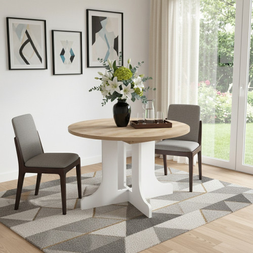 59" Brown and White Wood Oval Cross Legs Coffee Table
