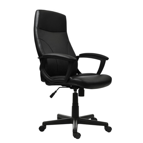 Black Adjustable Height Swivel Rolling Executive Office Chair