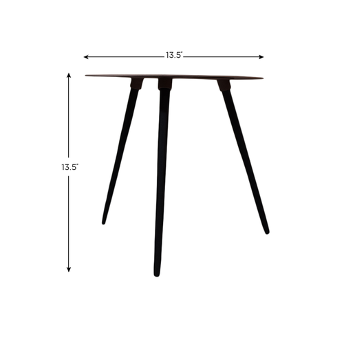 Handmade Iron Round Tray Pearl Side Table