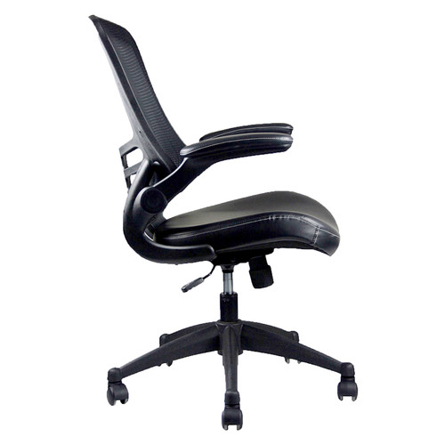 Black Adjustable Height Swivel Rolling Office Chair
