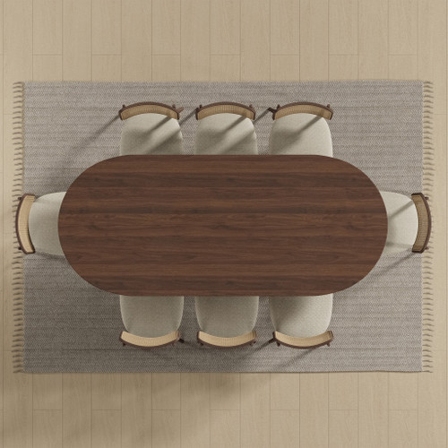 33" Brown Solid Wood Oval Bar Table