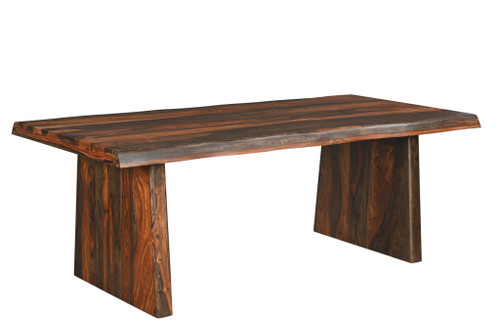 Six Piece Brown Solid Wood Dining Set with Four Chairs and One Bench