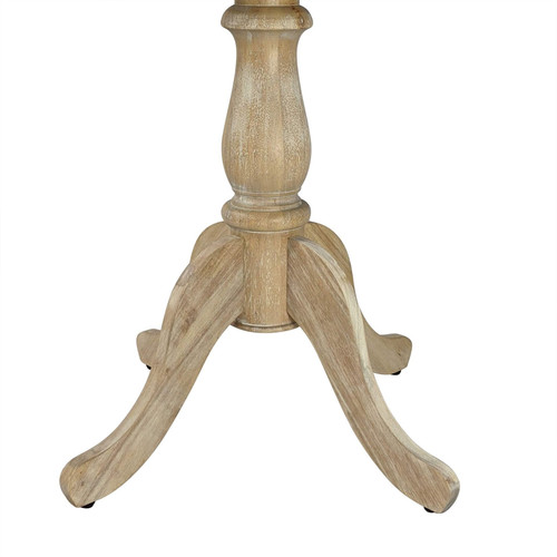 36" Natural Solid Wood Rounded Bar Table