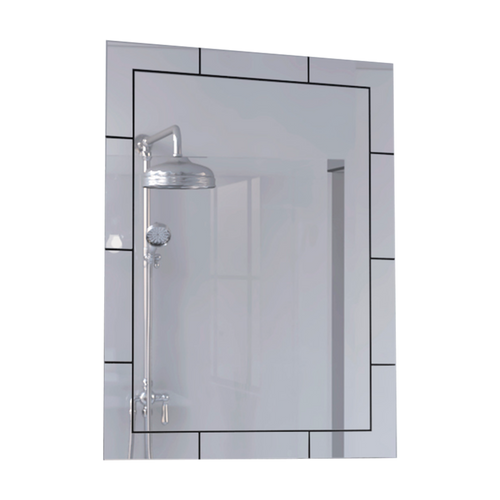 Mirror Turin, Framed Rectangle Mirror With Grid
