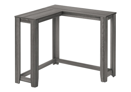 36" Gray Wood Corner Frame Console Table