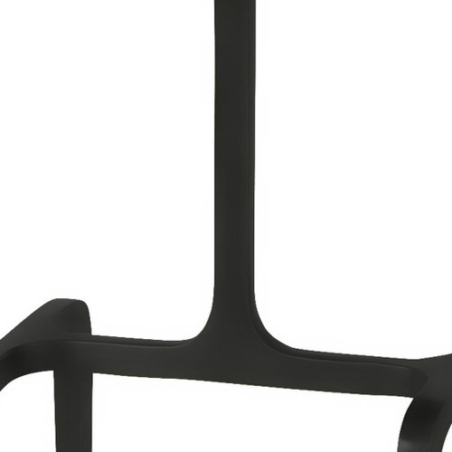23" White and Black Marble and Iron End Table