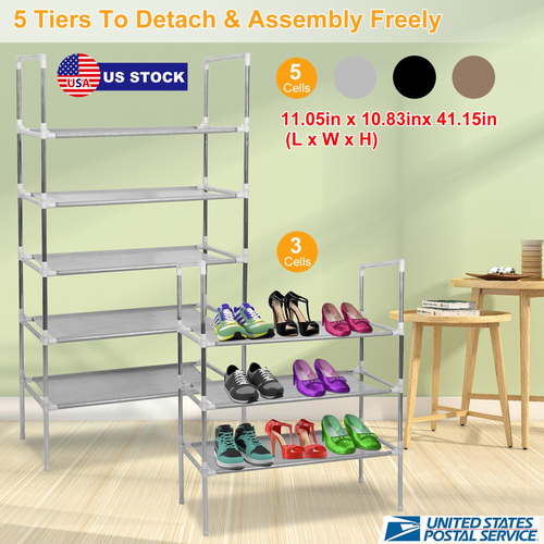 5 Tiers Shoes Rack Shelves 15 Pairs Shoes 