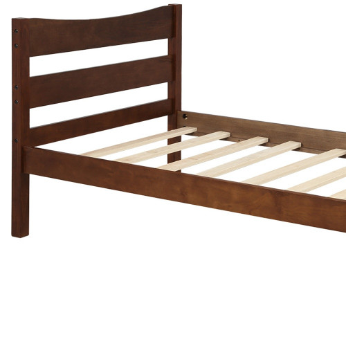 Walnut Wood Twin Bed Frame