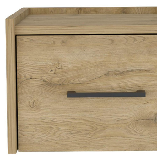 14" Beige Wood Nightstand