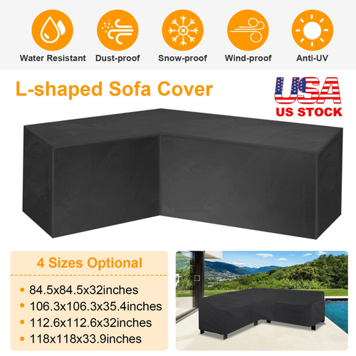 118x118x33.9inches Outdoor L Shape Sofa