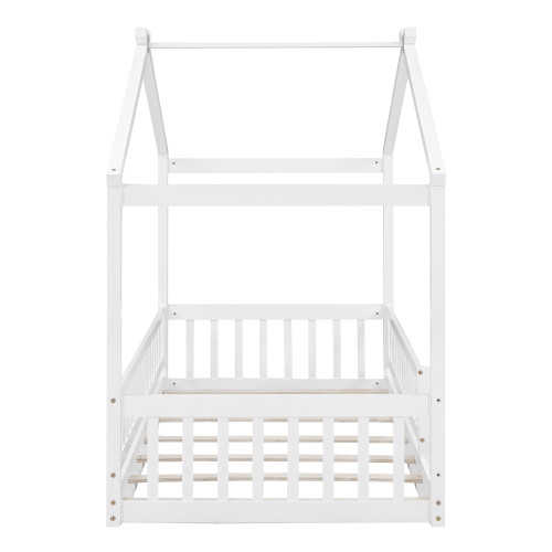 White Wood Twin Bed Frame