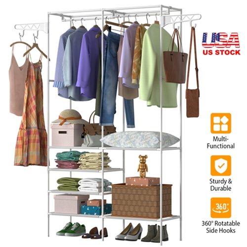 Metal Garment Rack Shoe 
