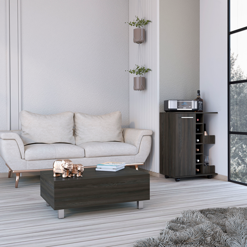 Landers 2 Piece Living Room Set, Bar Cart + Coffee Table