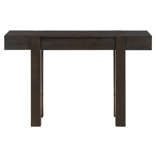 47" Espresso Wood Console Table With Drawer