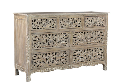Three Piece Gray Solid Wood Bedroom Set