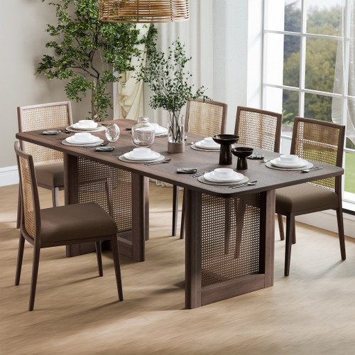 33" Brown Solid Wood Rectangular Bar Table