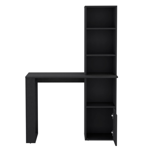 39" Black Wood Executive Desk