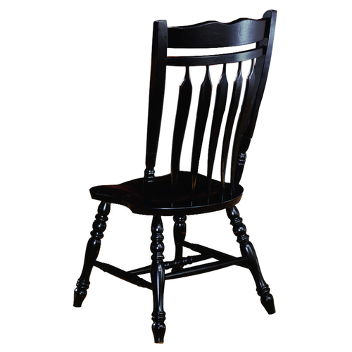 Sunset Trading Black Cherry Selections Aspen Dining Chair | Antique Black | Set of 2  | Fully Assembled