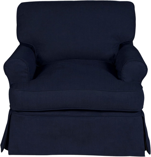 Sunset Trading Horizon Replacement Slipcover Only for T-Cushion Chair | Performance Fabric Washable Water-Resistant Stain-Proof | Navy Blue