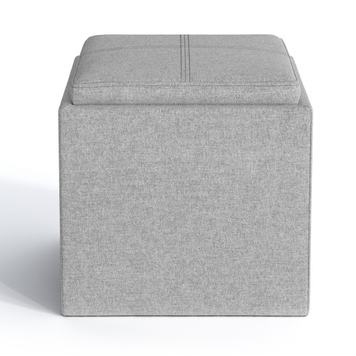 17" Cloud Upholstery Storage Ottoman