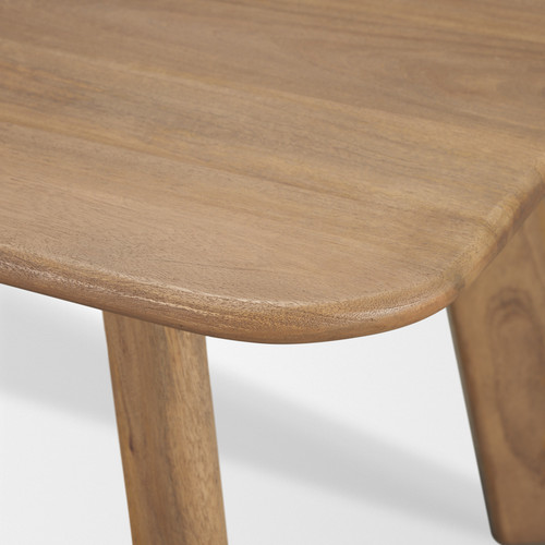 84" Brown Solid Wood Dining Table