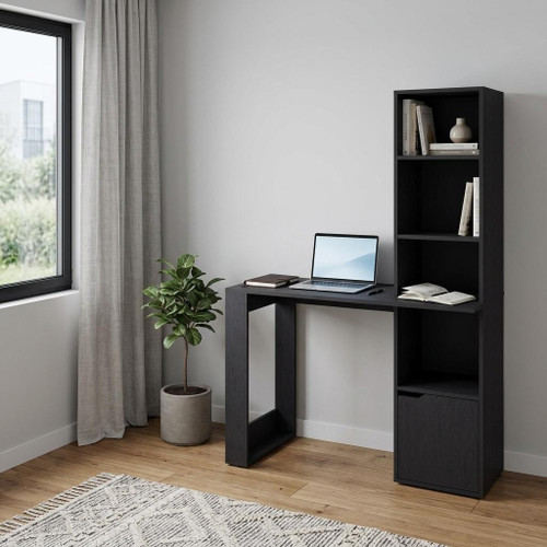 39" Black Wood Writing Desk