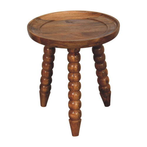 17" Brown Solid Wood End Table