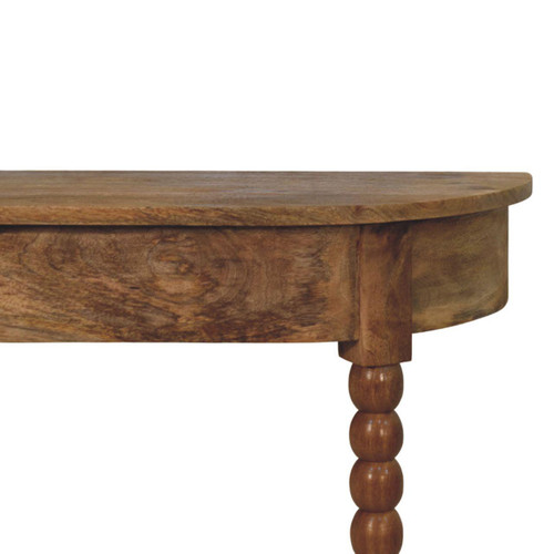 35" Brown Solid Wood Solid Console Table With Drawer