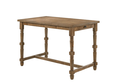 54" Oak Wood Trestle Base Dining Table