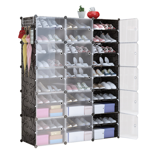 10-Tier 3-Row Shoe Rack Organizer Stackable