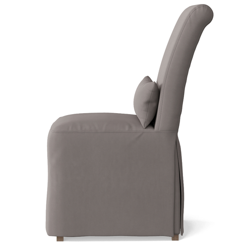 Sunset Trading Newport Slipcovered Dining Chair | Performance Fabric Washable Water-Resistant Stain-Proof | Gray 